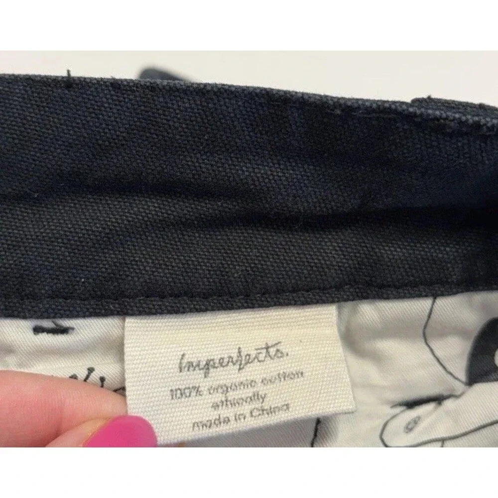 IMPERFECTS Black Cotton Double Knee Courier Utility Pants Size 34